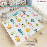 Alfombra Antigolpe Tapete Plegable Reversible para Bebés 200cm