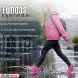 Fundas Cubre Calzado Impermeables Aislante Lluvia Rosado 1 Par