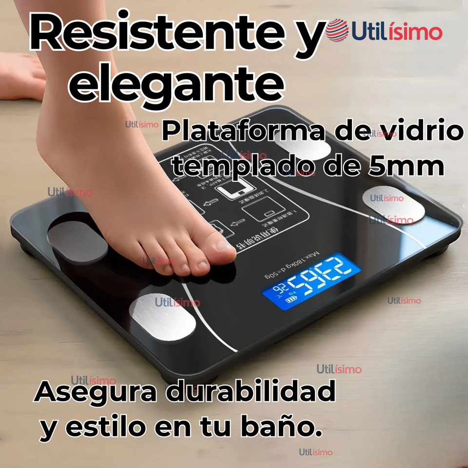 Balanza Pesa Digital Inteligente App Bluetooth Báscula Recargable