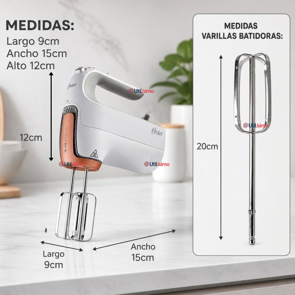 Batidora de mano Oster® tecnología HeatSoft™ FPSTHMAMR