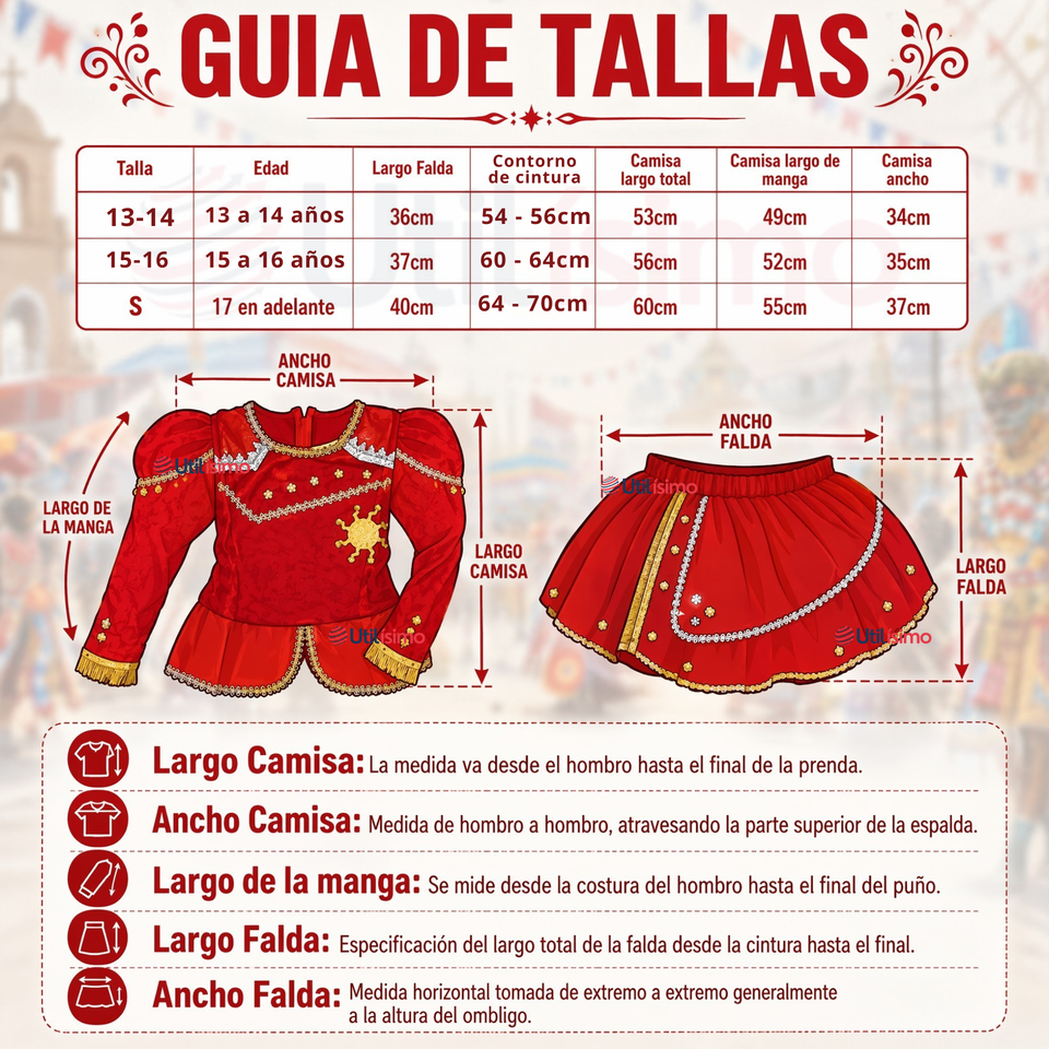 Traje Caporal Típico Completo Con Sombrero Rojo Juvenil Fiestas Patrias