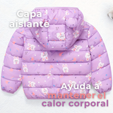 Parka Térmica Con Capucha Y Orejitas Estampado Conejito Niña