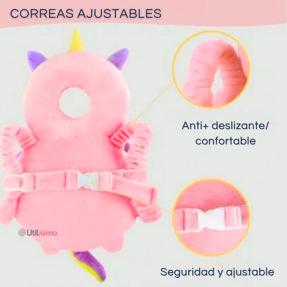 Mochila Protectora Cabeza Bebé Niña Antigolpes Almohadilla Ajustable Surtido