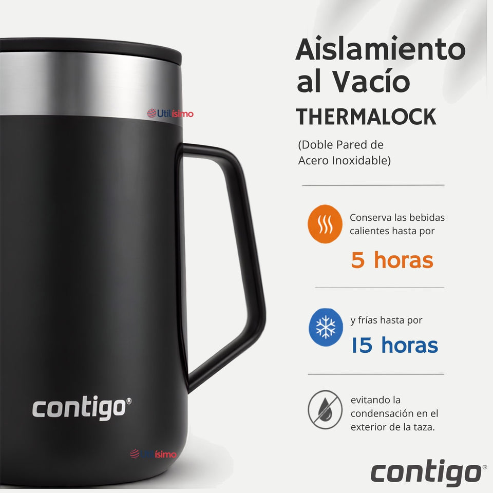 Taza Térmica Contigo Streeterville Acero Inoxidable 414ML Licorice