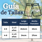 Short De Playa Para Niños Traje De Baño Pantalón Corto Amarillo Dinosaurios