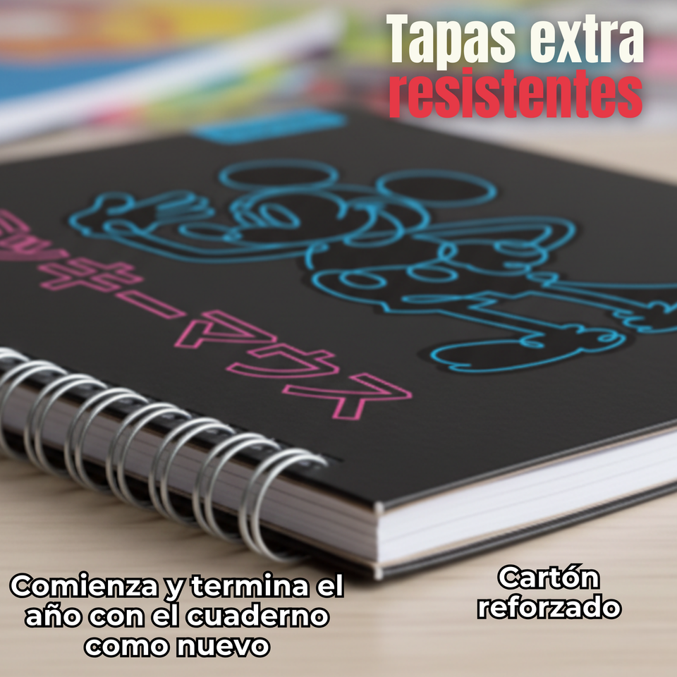 Pack 10 Cuadernos Universitarios Mickey Mouse Proarte 7mm 100 Hojas Diseños Surtidos