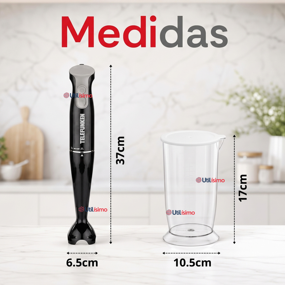 Batidora de inmersión Telefunken SmartMix 2000 negra 500W