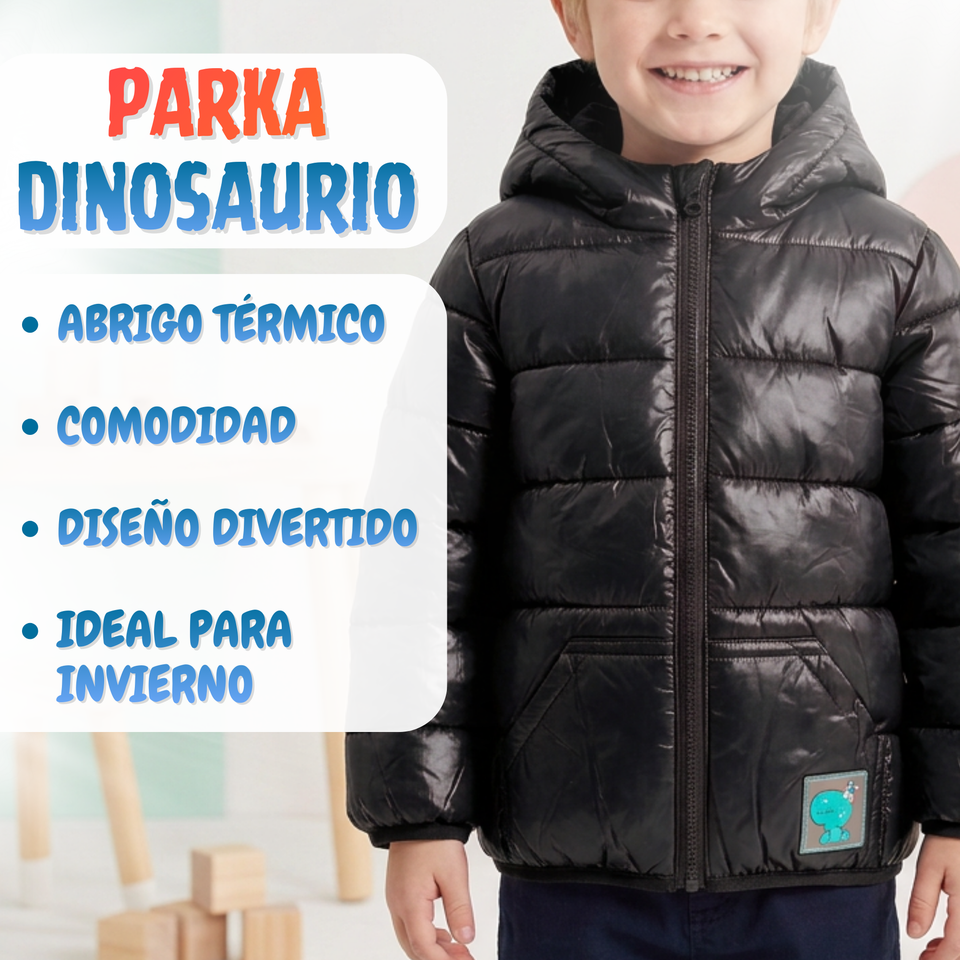Parka Dinosaurio Con Capucha Manga Larga Niño Jump Kids