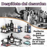 Set Organizador Esquinero Baño 5 Piezas Acero Inoxidable Instalación Adhesiva