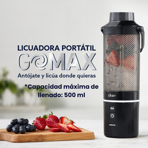 Oster Licuadora Portátil, GoMAX, 590 ml de Capacidad, para Smoothies, Negro, BLSTGFP-B20-000