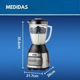 Licuadora Oster® con tecnología reversible, 2 programas automáticos y 3 velocidades más pulso