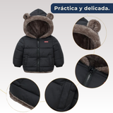 Parka Con Capucha Mangas Larga Niño Black