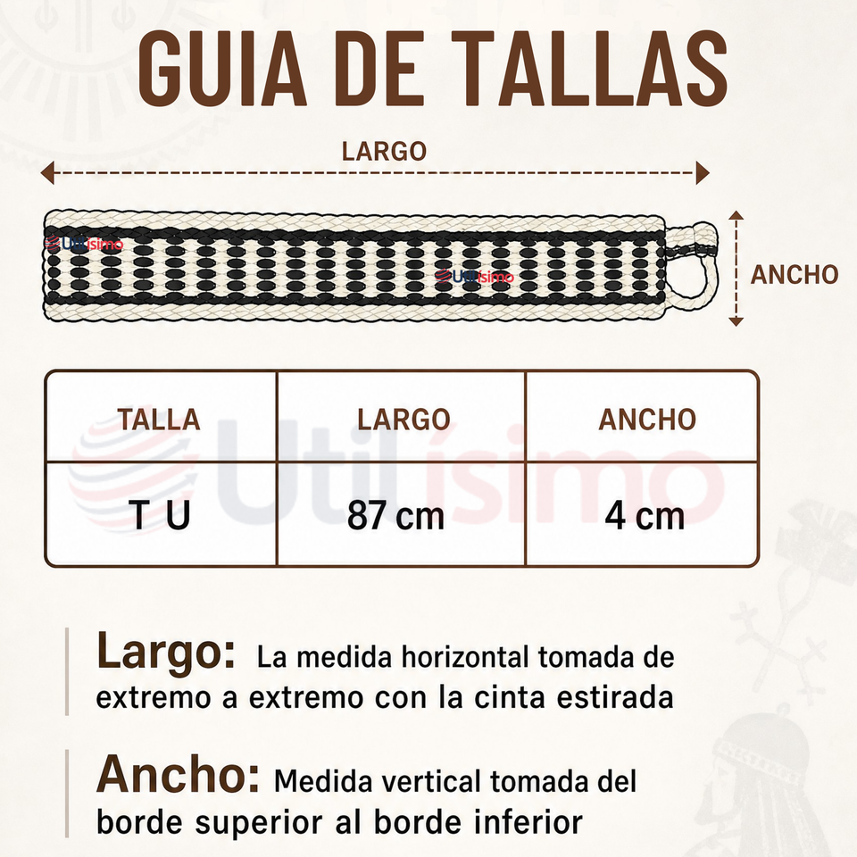 Pack 3 Trariloncos Cintillos Mapuches Negro 87cm Fechas Patrias