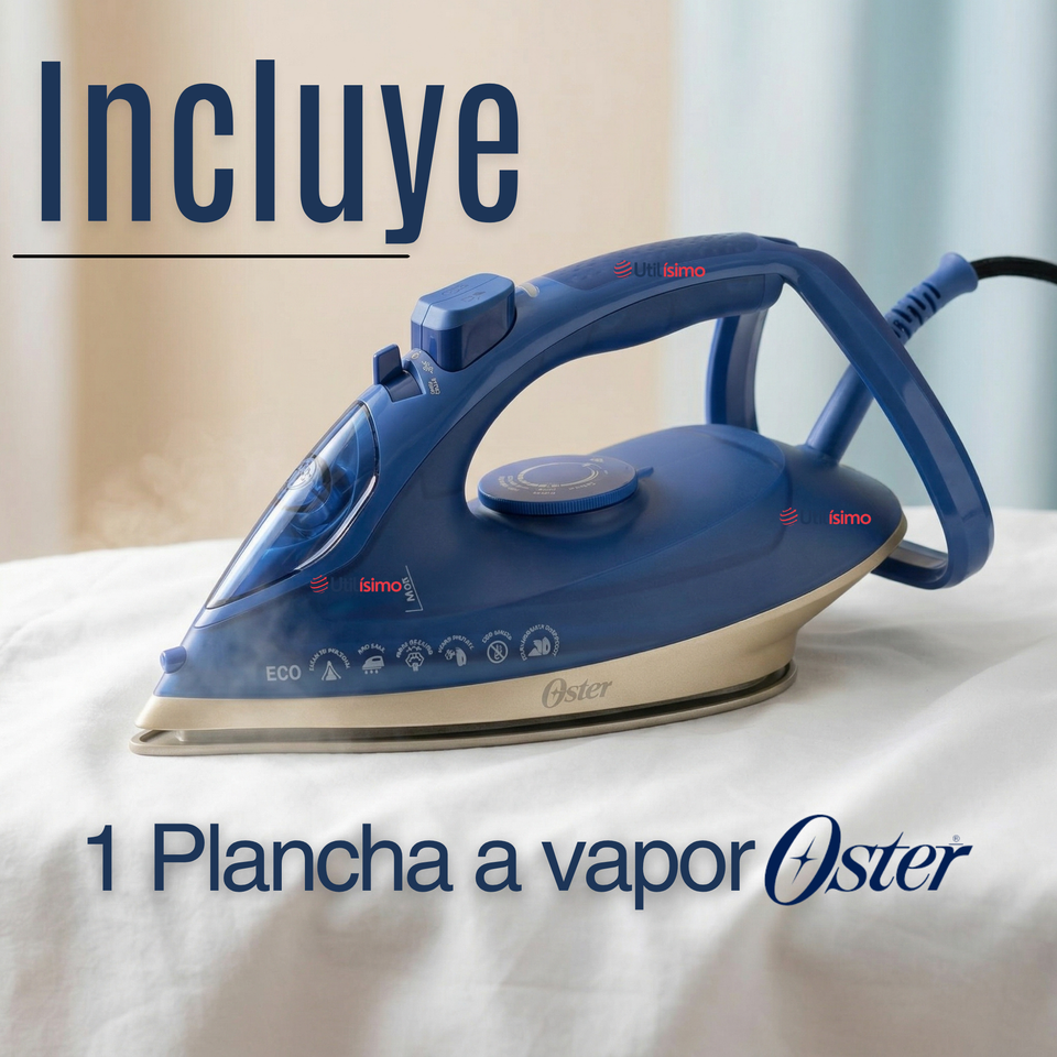 Plancha de vapor Oster®, AeroGlide Max S7800, azul claro, GCSTAC7801-052  Apagado Automático