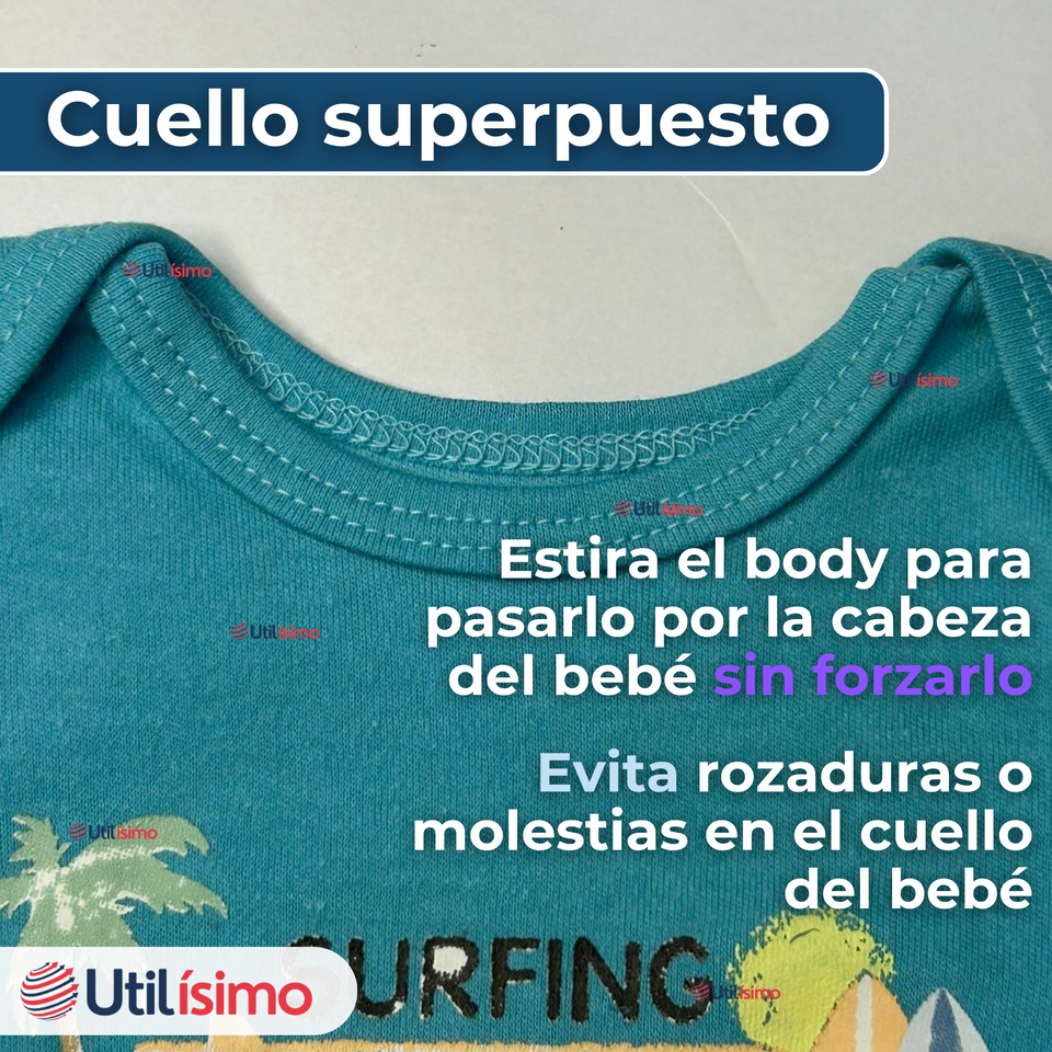 Pack 5 Bodys Niño Manga Corta Tedmimak 100% Algodón Baby on Board