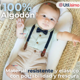 Conjunto de Vestir con Tirantes Camisa Pantalón Corto Algodón Niño