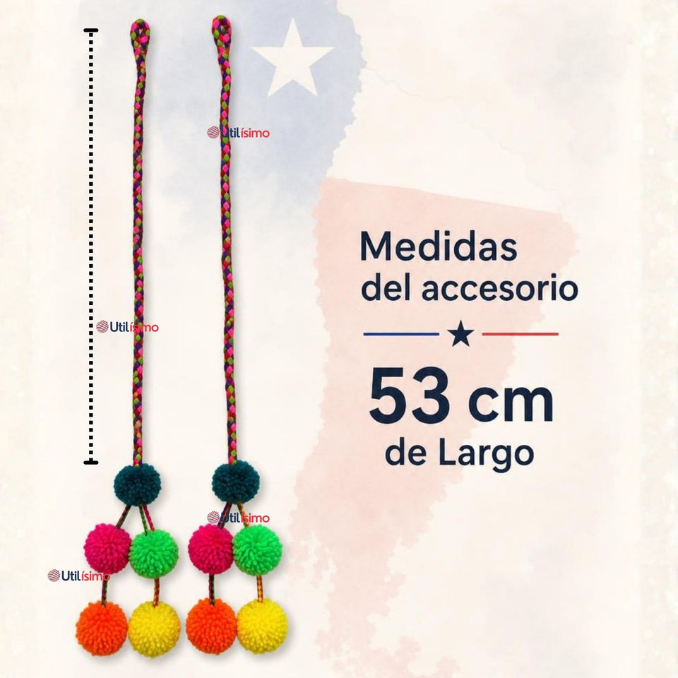 Pom Pom Pompones Nortinos Para Bailes Típicos