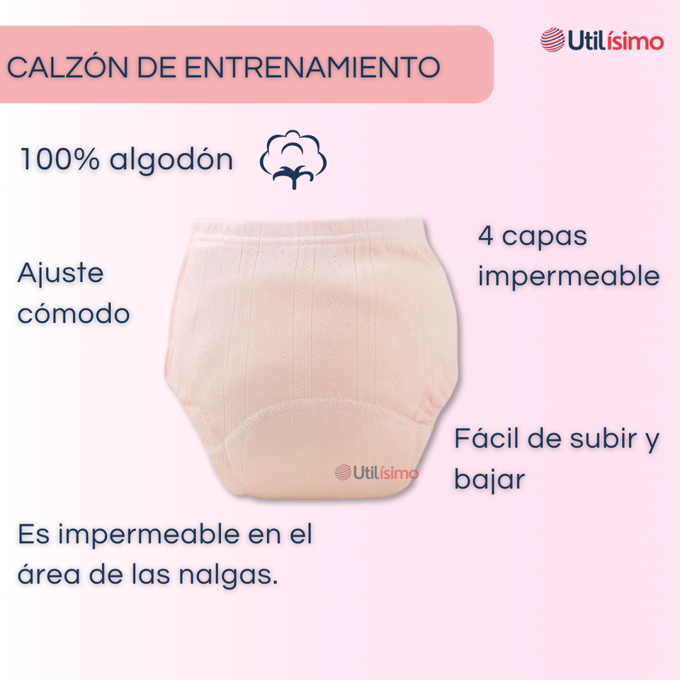 Pack 12 Calzón Pantys Niña Entrenamiento Algodón Cintura Elástica