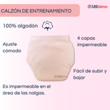 Pack 12 Calzón Pantys Niña Entrenamiento Algodón Cintura Elástica