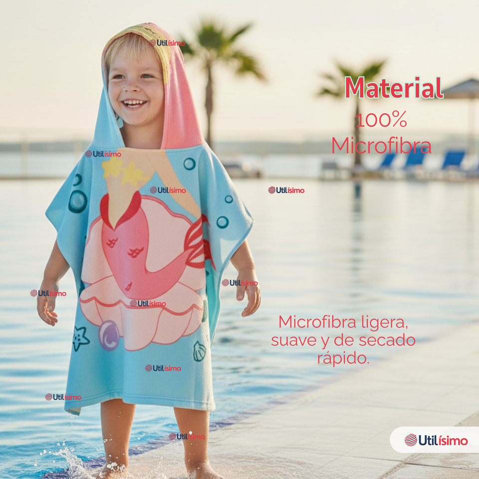 Toalla De Baño Playa Con Capucha Niño y Niña Diseños