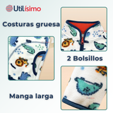 Chaqueta 100% Polar Niño Manga Larga Blanco