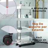 Estante Organizador 4 Niveles Con Ruedas Multifuncional