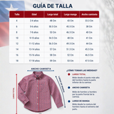 Camisa Huaso Cuadrillé Cuadro Manga Larga 100% Algodón Azul Rojo Casual