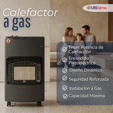 Calefactor A Gas Licuado 5kg A 15kg Plegable Interior Exterior Con Accesorios