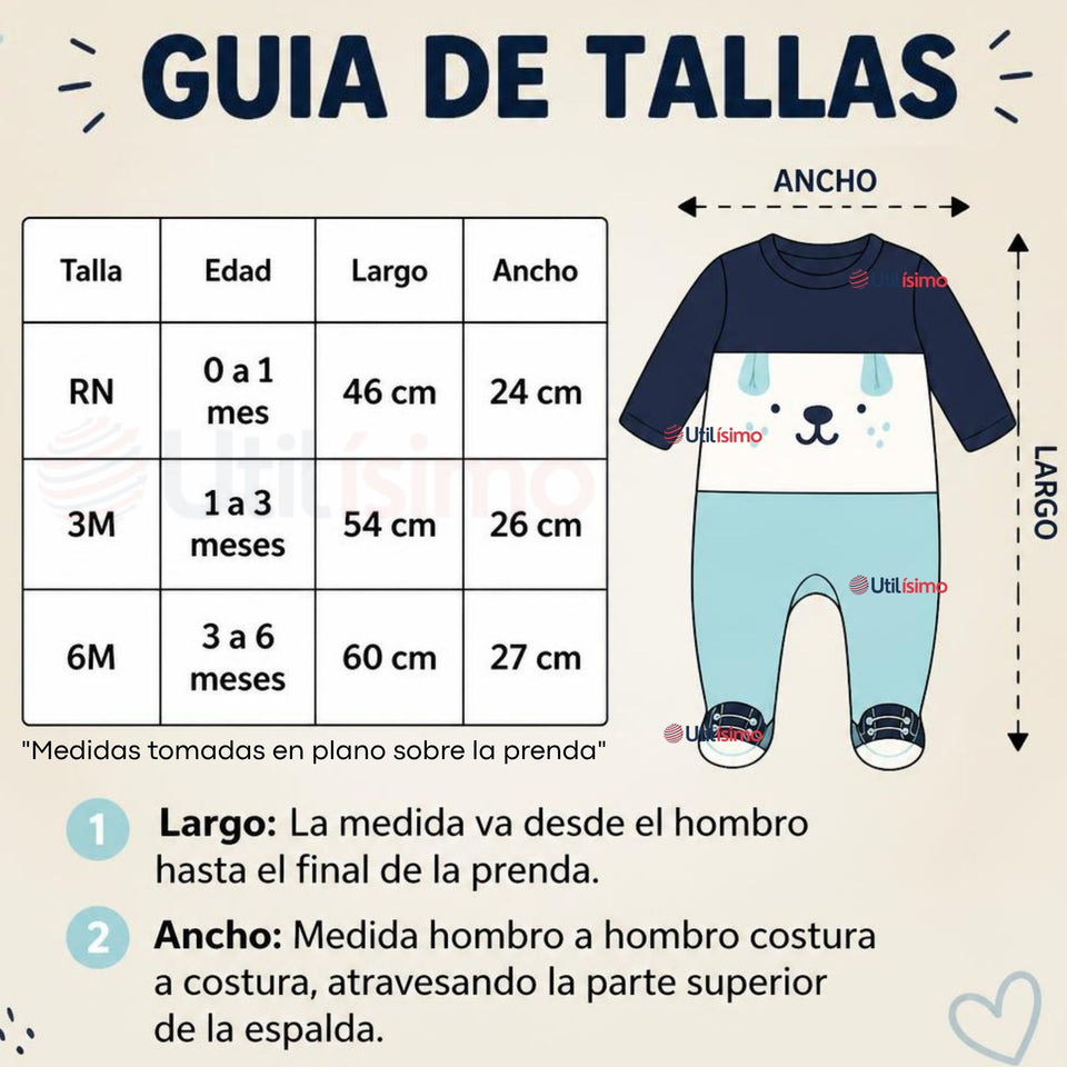 Enterito 100% Algodón Bebé Niño Tedmimak