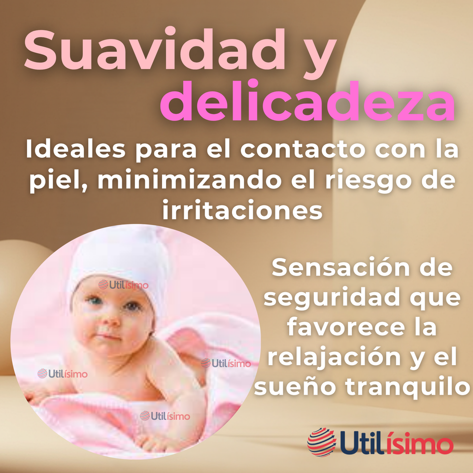 Set 3 Tutos Pañales Mantas 100% Algodón Para Bebés Niñas