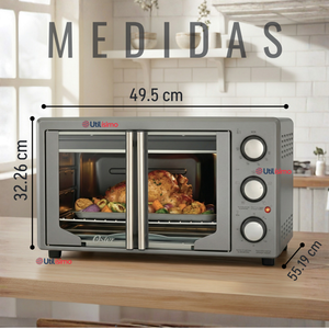 Horno con freidora de aire Oster® de 42 litros, puertas francesas, TSSTTV42FDMAFNS 1700W