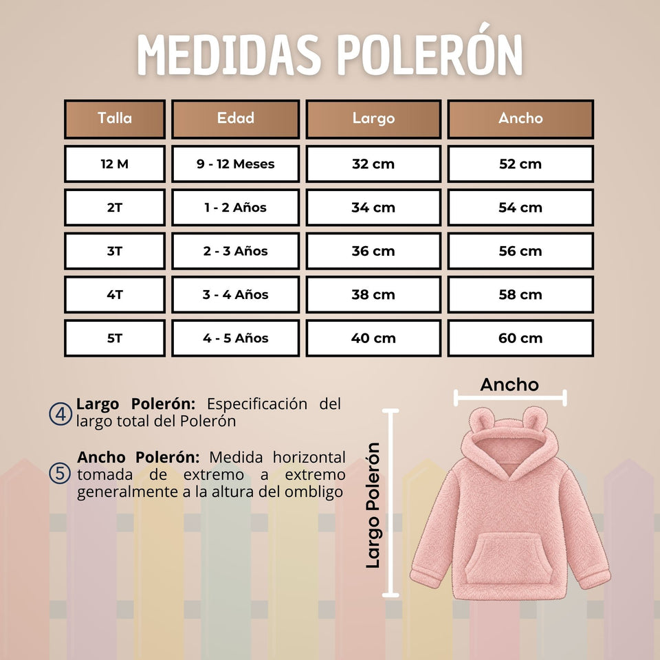 Buzo Polerón Conjunto Polar Niña Con Capucha Unicolor Rosado