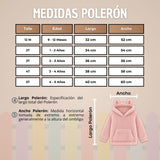 Buzo Polerón Conjunto Polar Niña Con Capucha Unicolor Rosado