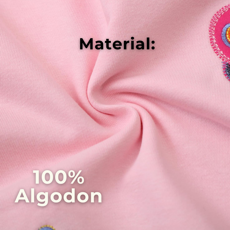 Polerón Cuello Redondo Niña Rosado Mariposa