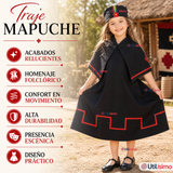 Pack 3 Trajes Típicos Vestidos Mapuche 9 Piezas Niña Fechas Patrias