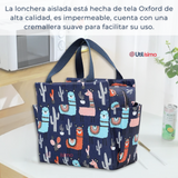 Lonchera Térmica Portátil Estampada Impermeable con Aislamiento