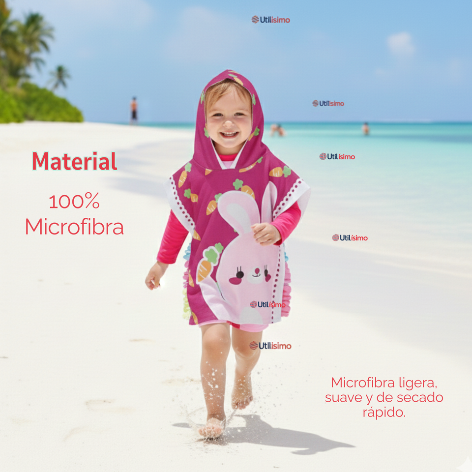 Toalla De Baño Playa Con Capucha Niño y Niña Diseños
