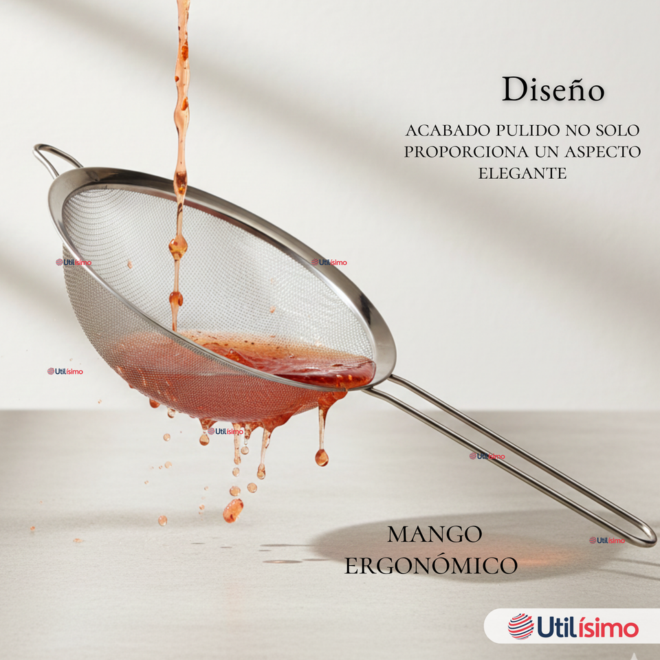 Colador Multiuso 16cm Acero Inoxidable Repostería Cocina