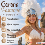 Corona Tocado Cintillo Pascuense Traje Niña Fiestas Patrias
