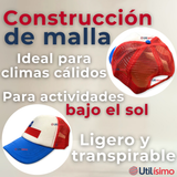 Gorro Jockey Talla Única Ajustable Malla Poliéster Estampado Chileno