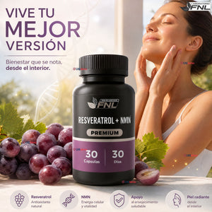 Resveratrol + Nmn Premium FNL 30 Capsulas Sabor Sin Sabor
