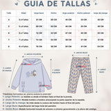 Conjunto 2 Piezas Polerón con Capucha y Buzo 100% Algodón Niña Tedmimak Blue Puppy