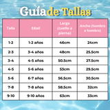 Traje De Baño Enterito Con Gorro Bebé Niña Protección Solar UPF 50+