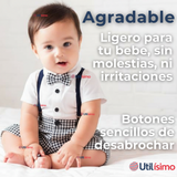 Conjunto De Vestir Con Tirantes Camisa Pantalón Corto Algodón Bebe