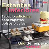 Perchero Organizador Colgante de Ropa Doble Barra Tendedero Acero