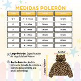 Buzo Polerón Conjunto Polar Niña Con Capucha Animal Print