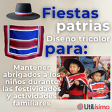 Poncho Manta Huaso Cueca Fiestas Patrias Para Niños