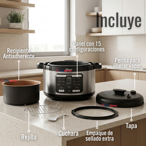 Multi-olla rápida ovalada de 5.7L con 15 funciones CKSTPCECOV57 900W