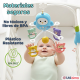 Móvil Sonajero Giratorio Musical Bebé Niño Azul