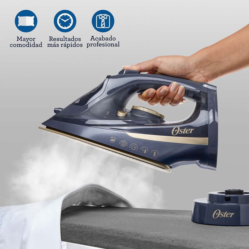 Plancha de vapor inalámbrica Oster® 2 en 1 con suela de cerámica GCSTCC5000